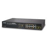 Planet Switch zarządzalny Planet FGSD-1008HPS 8-Port PoE 100Base-TX + 2-Port Gigabit TP/SFP Combo