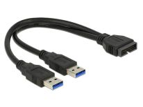 DeLOCK Kabel USB 3.0 Pin header > 2 x USB 3.0 AM, 25 cm, wewnętrzny