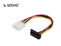 Savio AK-11 Kabel zasilający MOLEX 4 pin M - SATA 15 pin F kątowy