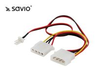 Savio AK-15 Kabel zasilający MOLEX 4 pin M - MOLEX 4 pin F + 3 pin M