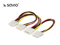 Savio AK-16 Kabel zasilający Molex (M) - 3 x Molex 4 pin (F)