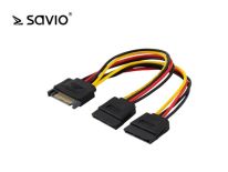 Savio AK-17 Kabel zasilający SATA 15 pin (M) to 2 x SATA 15 pin (F)