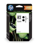 HP 82 Black 2-Pack P2V34A