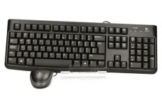 Logitech Klawiatura + mysz, Desktop MK120, US, USB, czarna