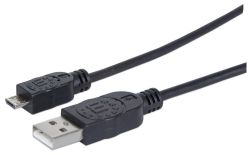 Manhattan Kabel USB 2.0 A-Micro B M/M 0,5m czarny