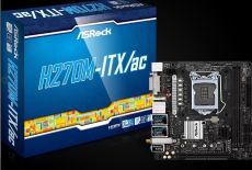 ASRock H270M-ITX/ac, INTEL H270 Series,LGA1151,2 DDR4, 1 x M.2 (top side)