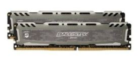 Crucial Ballistix Sport LT Gray 8GB Kit (2 x 4GB) DDR4-2666 UDIMM