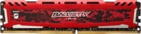 Crucial Ballistix Sport LT, 16GB, DDR4 2666MHz, UDIMM, Red