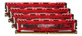 Crucial DDR4 Sport LT 64GB(4*16GB)/2666 CL16 DR x8 Czerwona