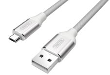 Unitek Kabel USB - microUSB 2.0 Silver, Y-C4026ASL