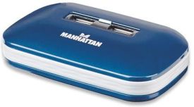 Manhattan 7 Ports Hi-Speed USB 2.0 Ultra Hub (Dual Power, Multiple Transaction Translator)