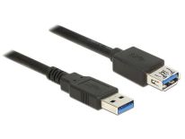 DeLOCK Kabel Przedłużacz USB 3.0 AM-AF, 1.5m, czarny