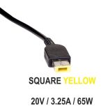 Akyga zasilacz do laptopa AK-ND-24 20V/3.25A 65W Square yellow LENOVO slim tip