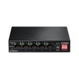 Edimax 5x10/100 Switch, 4x PoE+ ports, ext. power, 802.3af/at,55W budget (30W/p)