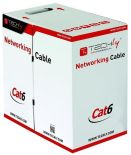 Techly Kabel instalacyjny skrętka UTP Cat6 4x2 linka CCA 305m szary