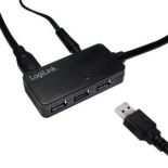 LogiLink - Active Repeater kabel USB 3.0 do 10 m z 4-portowym hubem