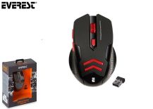 Everest Mysz bezprzewodowa SM-763 optyczna Gaming 2400DPI LED czerwono-czarna