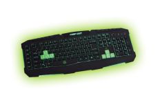 KeepOut KLAWIATURA GAMING F90 BLACK USB GREEN LED 123KEYS