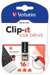 Verbatim FLASH USB 2.0 Store 'n' Go Clip-it USB Drive 16GB Black