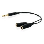 4World Adapter audio 1 x Jack 3.5 mm na 2 x Jack 3.5 mm 15 cm