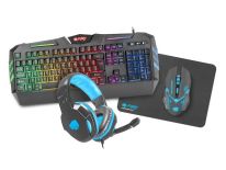 NATEC Fury THUNDERSTREAK Zestaw dla graczy 4w1 (klawiatura,mysz,słuchawki,podkła