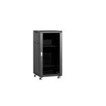 Linkbasic szafa stojąca rack 19'' 22U 600x600mm czarna (drzwi przednie szklane)