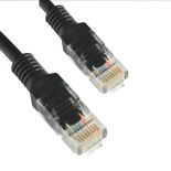 4World patchcord RJ45, osłonka zalewana, kat. 5e UTP, 5m, czarny