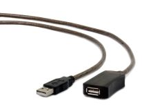 Gembird wzmaczniacz sygnału AM-AF kabel, przedłużacz aktywny USB 2.0 15m, czarny