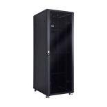 Linkbasic szafa stojąca rack 19'' 42U 800x1000mm czarna (drzwi przednie szklane)