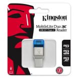 Kingston MobileLite DUO 3C USB3.1+TypeC microSDHC/SDXC Card Reader