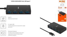 Acme Koncentrator HB530 HUB USB 3.0 4 porty, wtyk USB TYPE-C