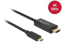 DeLOCK Kabel USB Type-C (M)>HDMI (M) (tryb alternatywny DP) 4K 60 Hz 2m czarny