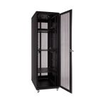 Linkbasic szafa stojąca rack 19'' 42U 800x1000mm czarna (drzwi perforowane)