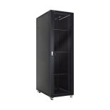 Linkbasic szafa stojąca rack 19'' 42U 600x1000mm czarna (drzwi przednie szklane)