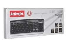 ActiveJet Klawiatura K-3111 (USB 2.0; (US); kolor grafitowy)