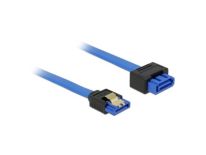 DeLOCK kabel przedłużacz SATA 6 Gb/s (męski/żeński) 70 cm niebieski, zatrzaski