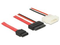 DeLOCK Kabel SATA SLIM (F) 7+6 PIN -> SATA 7 PIN + 2 PIN Power(M) 0,15m