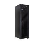 Linkbasic szafa stojąca rack 19'' 42U 600x800mm czarna (drzwi przednie szklane)