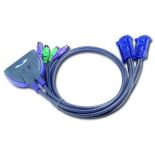 Aten CS62S 2-Port PS/2 KVM Switch All-in-one design (0.9m cables)