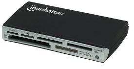 Manhattan Czytnik kart uniwersalny 60w1 USB 2.0 zewnętrzny czarny