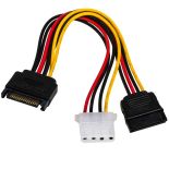 Akyga Kabel adapter Akyga AK-CA-32 SATA (M) - SATA (F) + MOLEX (F) 0,15m