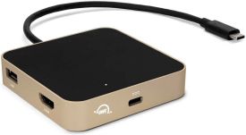 OWC USB-C Travel Dock (5 portów, pass through 60W) Gold