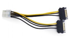 Gembird kabel zasilający dla PCI express, 8 pin na 2xSATA power