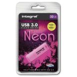 Integral USB Flash Drive Neon 32GB USB 3.0 - Pink