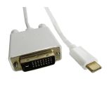 Qoltec DisplayPort Alternate mode USB 3.1 C męski / DVI męski , 4Kx2K , 1m