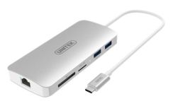 Unitek Hub Power Delivery USBTyp-C+ 2x USB3.0, SD/microSD, 1xHDMI, 1xNET; Y-9115