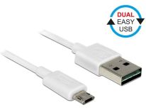 DeLOCK Kabel USB Micro AM-BM 2.0 3m Biały Dual Easy-USB