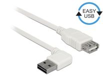 DeLOCK Kabel USB AM-AF 2.0 0.5m Biały Kątowy Lewo/Prawo USB-A Easy-USB