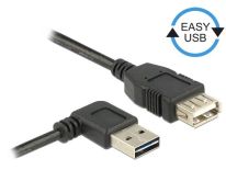 DeLOCK Kabel USB AM-AF 2.0 0.5m Black Angled Left/Right USB-A Easy-USB