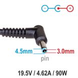 Akyga zasilacz do laptopa AK-ND-53 19.5V/4.62A 90W 4.5x3.0 mm + pin DELL